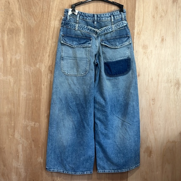 FREE PEOPLE WE THE FREE Waterfalls Baggy Wide Leg Jeans, 25 S - Picture 4 of 15